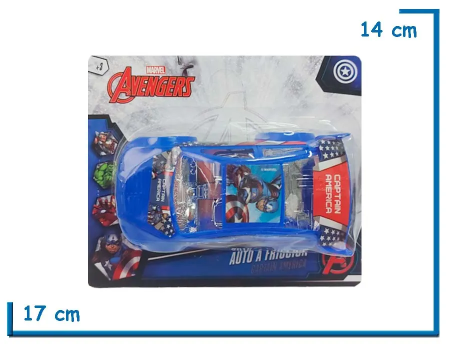 AVENGERS CAPTAIN AMERICA AUTO A FRICCION CHICO EN BLISTER