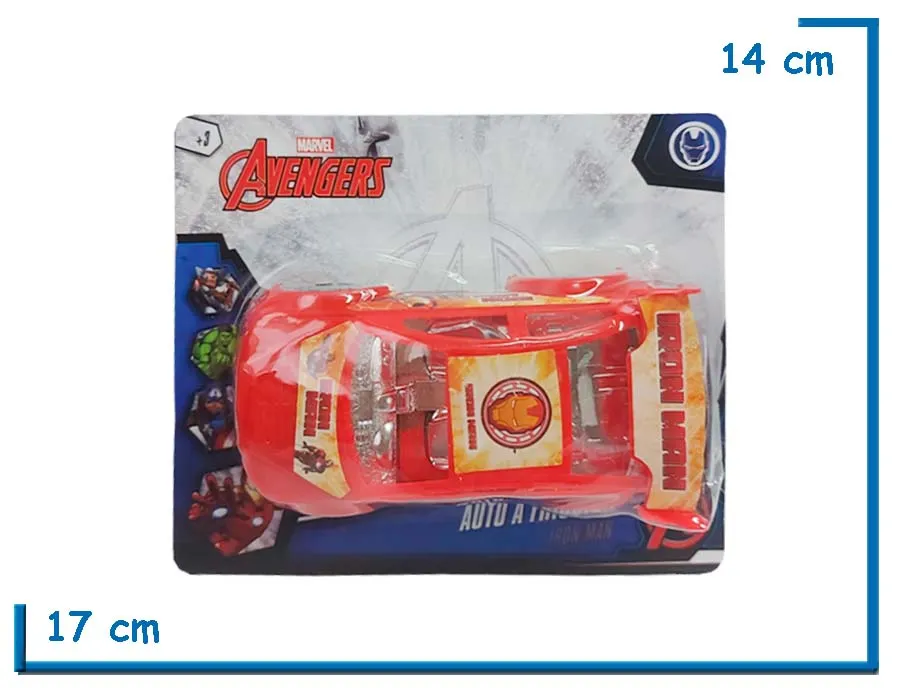 AVENGERS IRON MAN AUTO A FRICCION CHICO EN BLISTER