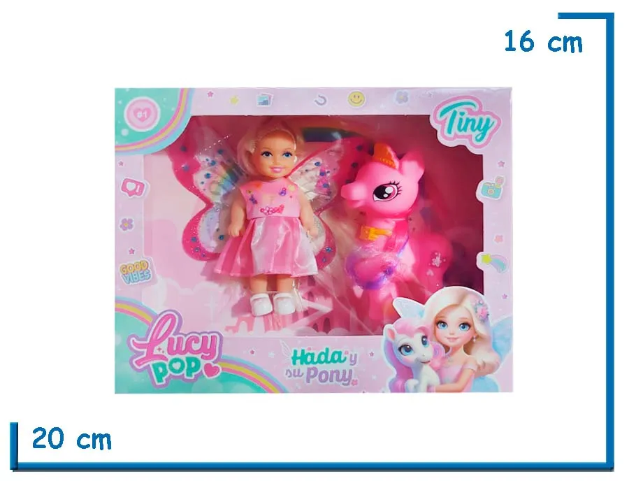 TINY LUCY POP MU¥ECA HADA CON PONY ROSA