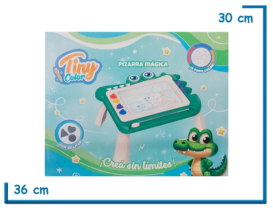 TINY COLOR PIZARRA MAGICA DINO MESITA CON SELLOS