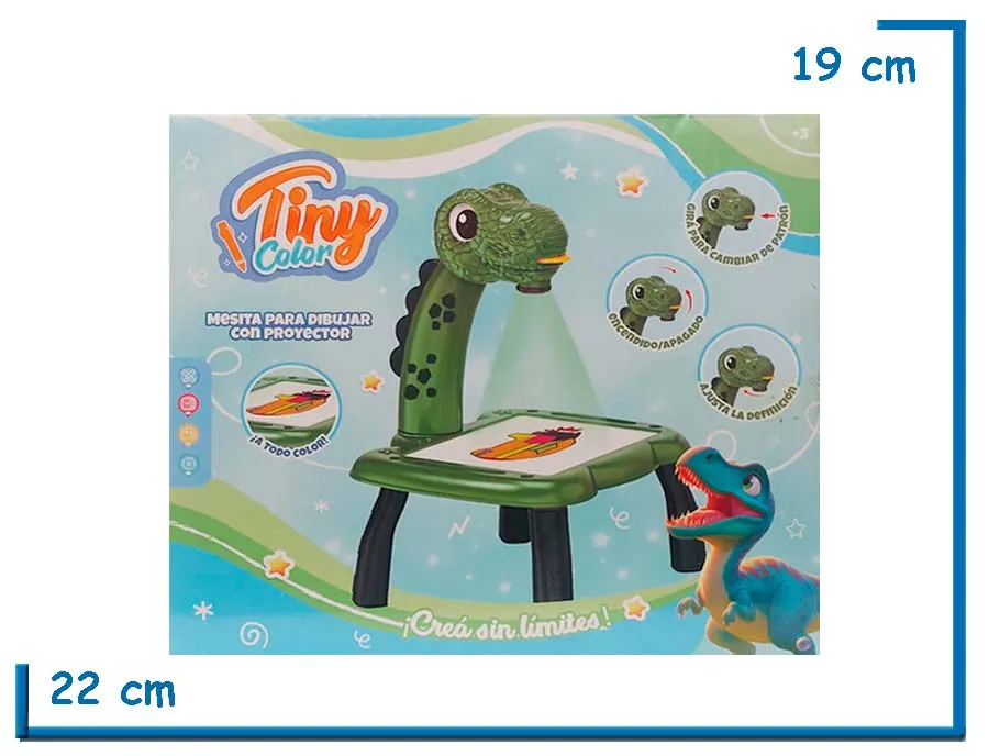 TINY COLOR MESITA PARA DIBUJAR CON PROYECTOR DINOSAURIO