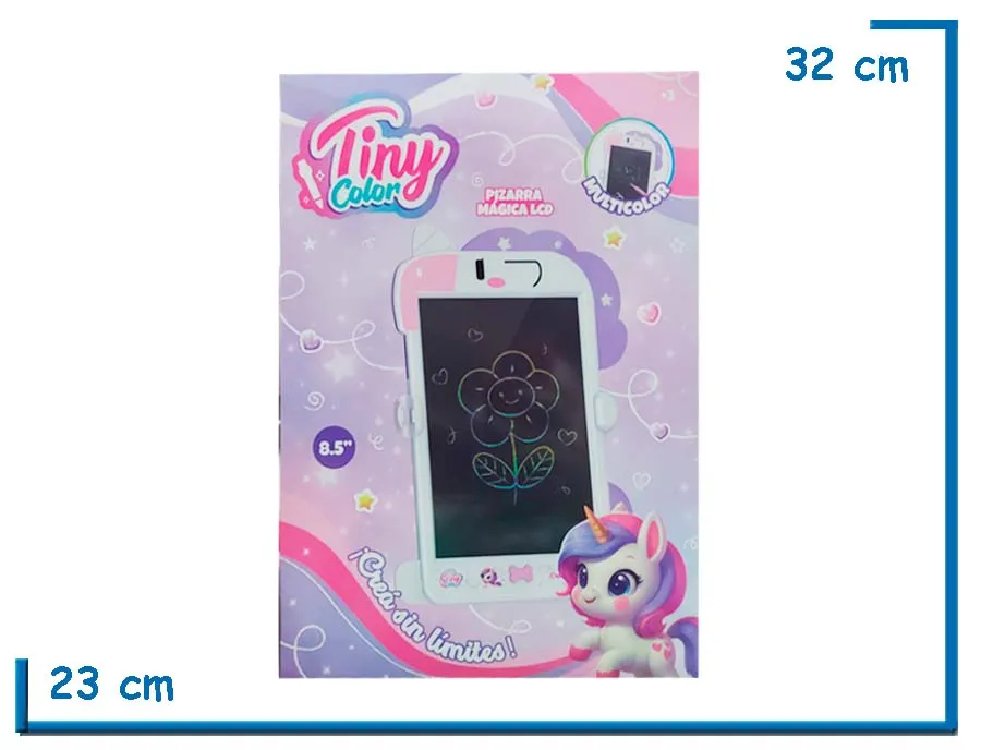 TINY COLOR PIZARRA MAGICA LCD UNICORNIO PERFIL MULTICOLOR 8.5″