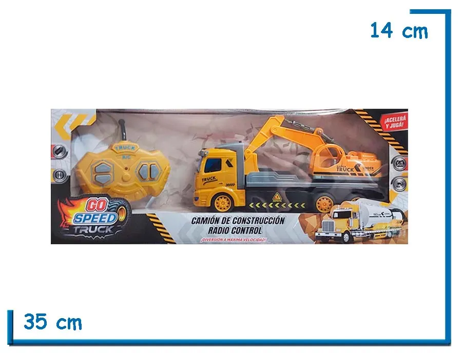 GO SPEED TRUCK CAMION DE CONSTRUCCION EXCAVADORA RC