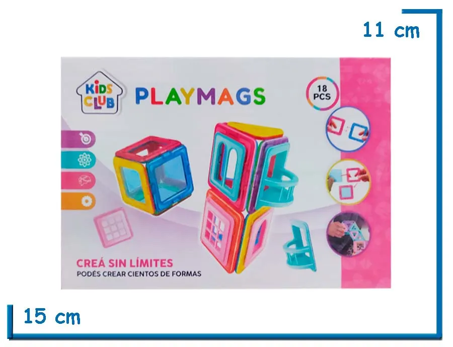 KIDS CLUB PLAYMAGS FORMAS MAGNETICAS CASA 18PZS