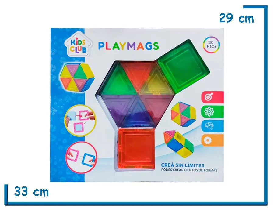 KIDS CLUB PLAYMAGS FORMAS MAGNETICAS 30PZS