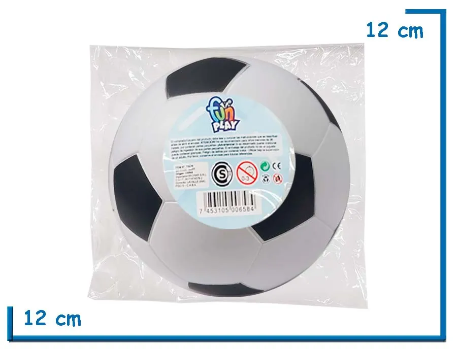 FUN PLAY PELOTA BLANCA SOFT DE FUTBOL 12CM