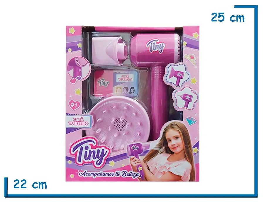 TINY SET SECADOR DE PELO A PILA