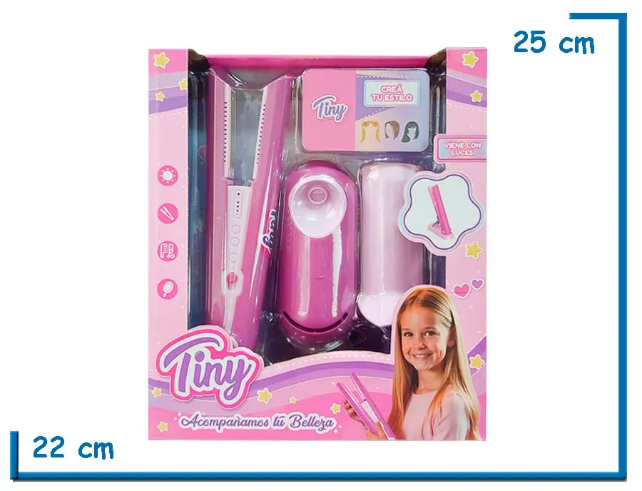 TINY PLANCHITA DE PELO A PILA CON LUZ