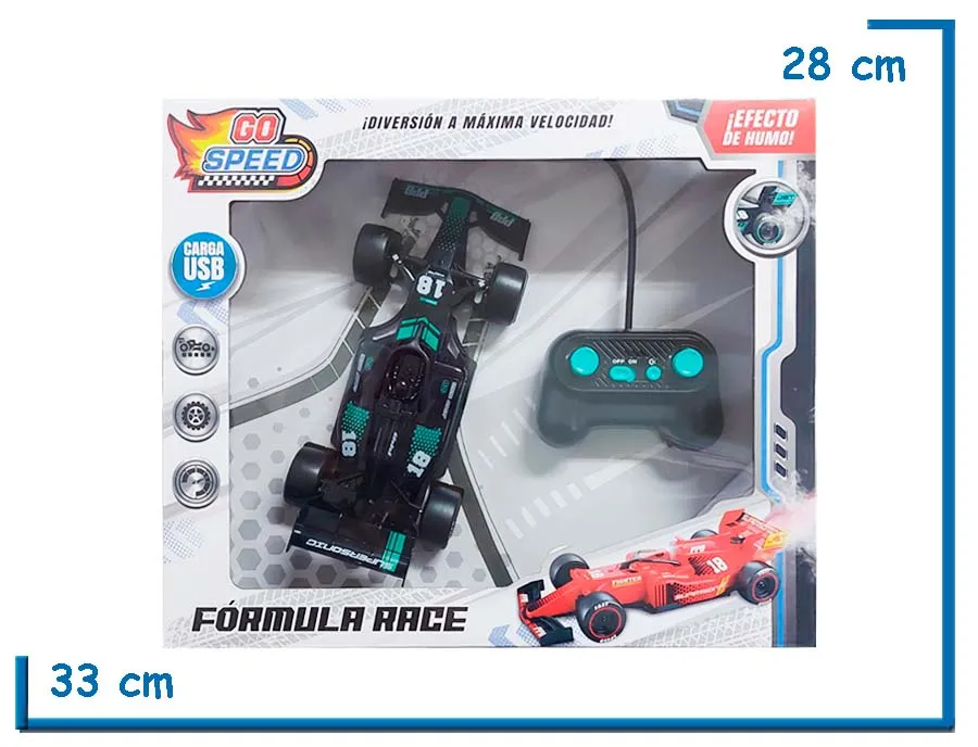 GO SPEED FORMULA RACE NEGRO AUTO F1 A RADIO CONTROL