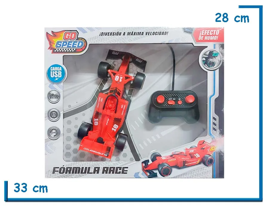 GO SPEED FORMULA RACE ROJO AUTO F1 A RADIO CONTROL