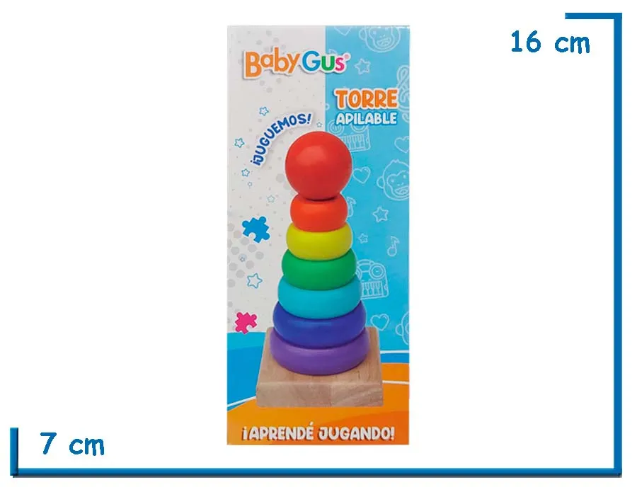 BABY GUS TORRE APLIABLE DE MADERA EN CAJA