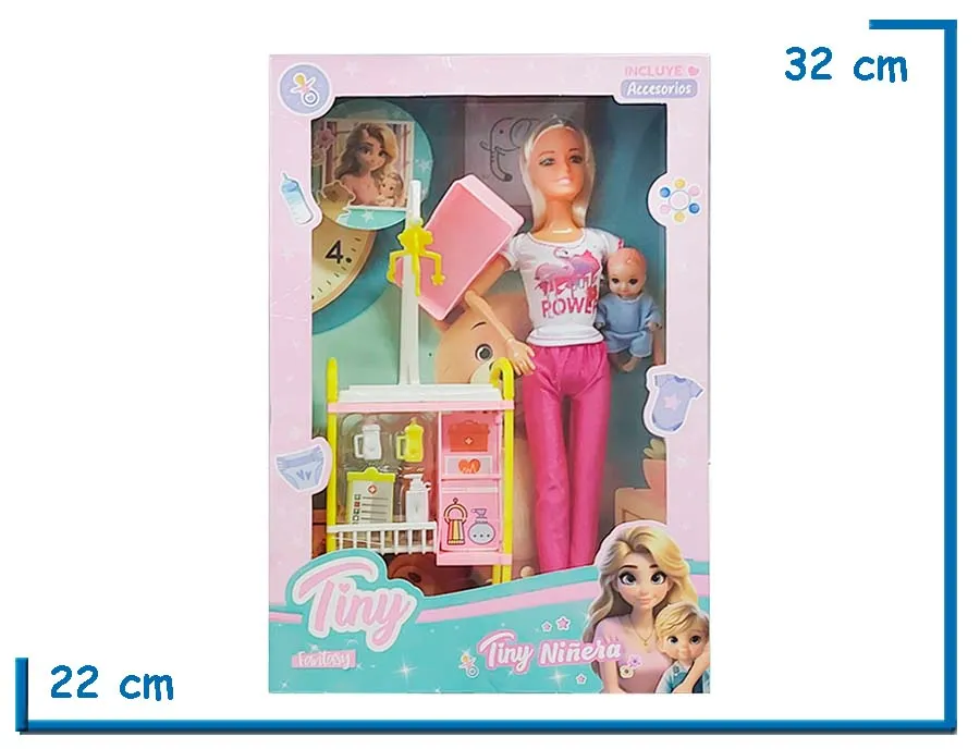 TINY FANTASY NI¥ERA MU¥ECA REMERA FLAMENCO CON ACCESORIOS