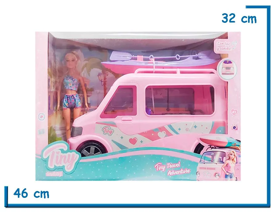 TINY FANTASY TRAVEL ADVENTURE MU¥ECA CON CAMIONETA LUZ Y SONIDO