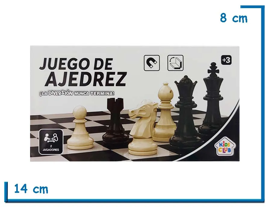 KIDS CLUB JUEGO DE AJEDREZ MAGNETICO CHICO (CAJA NEGRA)