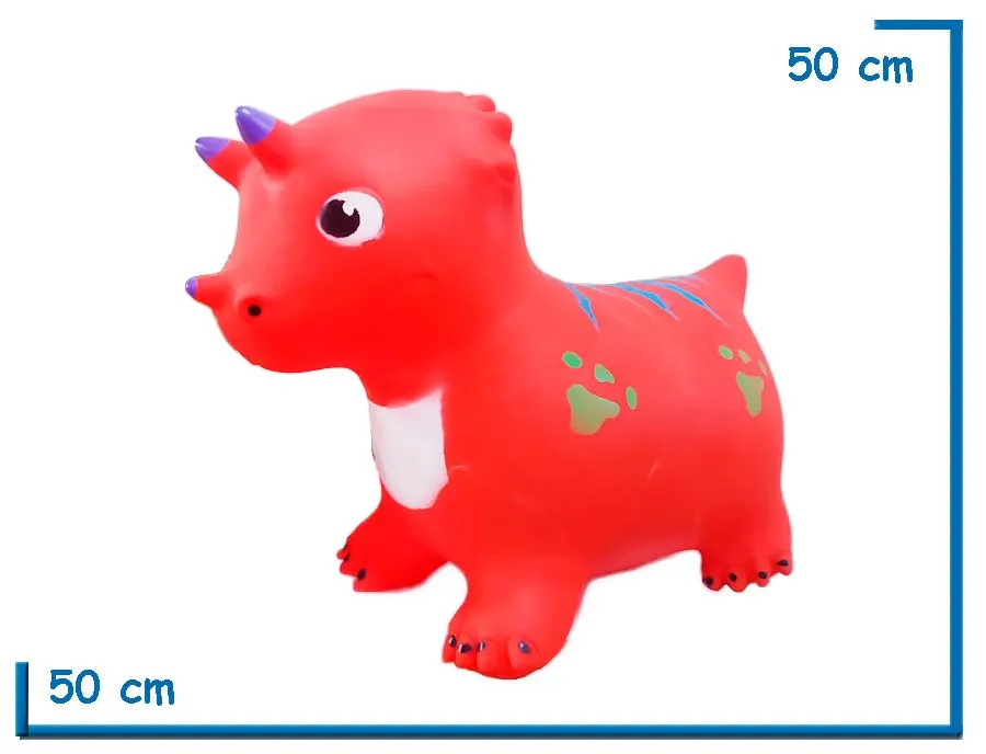 TRICERATOPS SALTARIN ROJO EN BOLSA 50X50X30