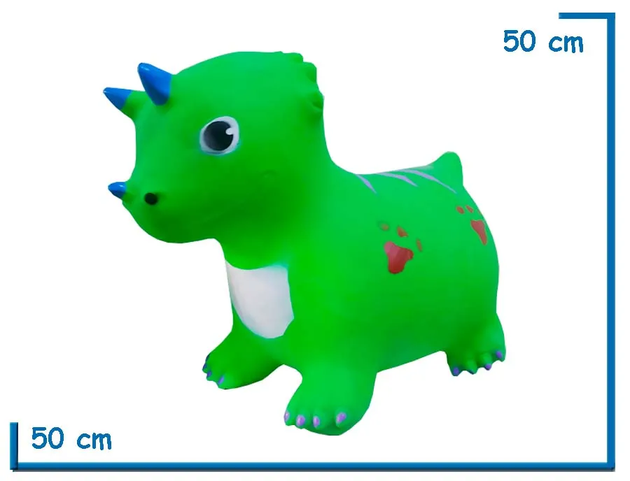 TRICERATOPS SALTARIN VERDE EN BOLSA 50X50X30
