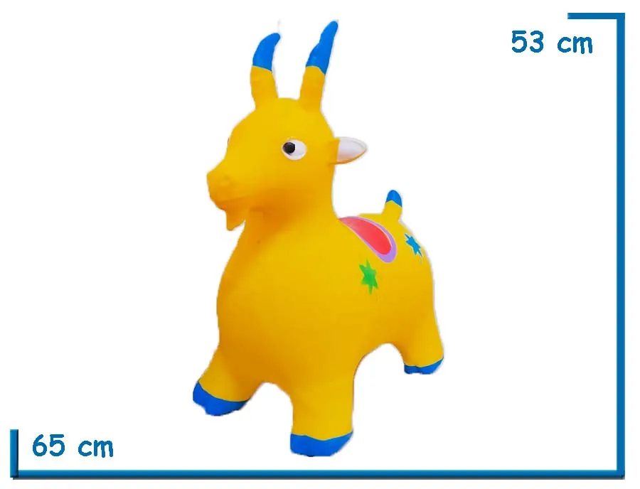CABRA SALTARINA AMARILLA EN BOLSA 65X53X30