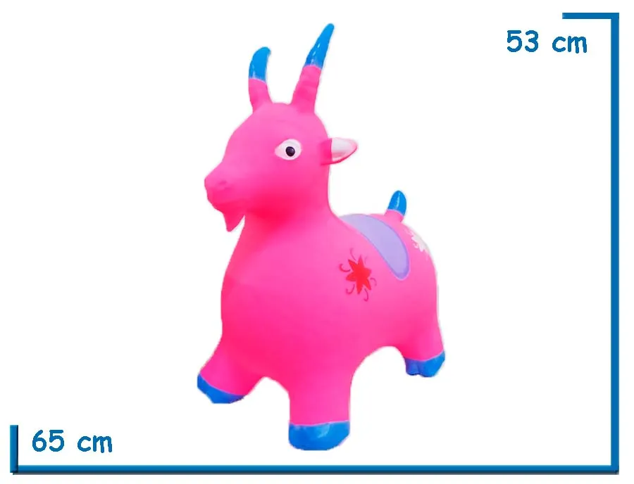 CABRA SALTARINA FUCSIA EN BOLSA 65X53X30