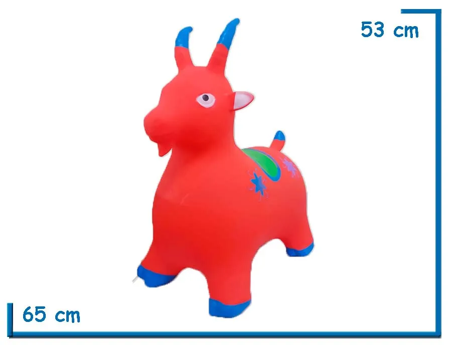 CABRA SALTARINA ROJA EN BOLSA 65X53X30