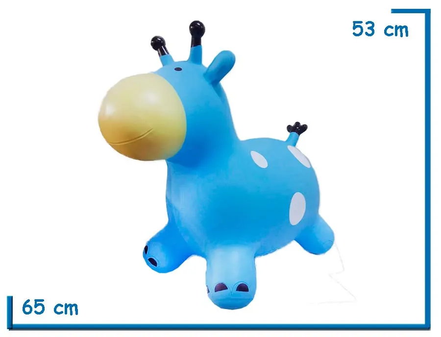 JIRAFA SALTARINA CELESTE EN BOLSA 65X53X37