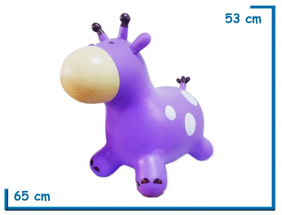 JIRAFA SALTARINA VIOLETA EN BOLSA 65X53X37