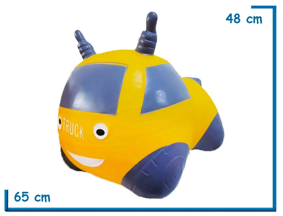 CAMION CONSTRUCCION SALTARIN AMARILLO EN BOLSA 65X48X35