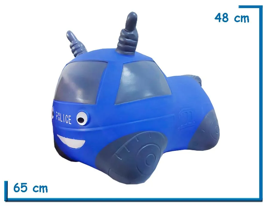 CAMION POLICIA SALTARIN AZUL EN BOLSA 65X48X35