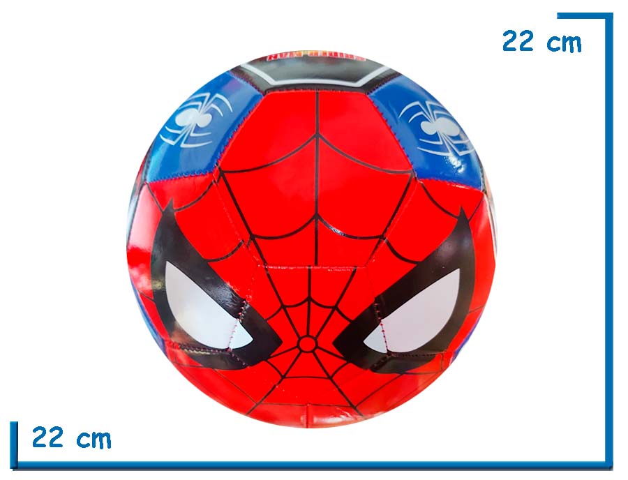 PELOTA DE CUERO Nø5 MARVEL SPIDER-MAN MASCARA AZUL ROJA Y NEGRA