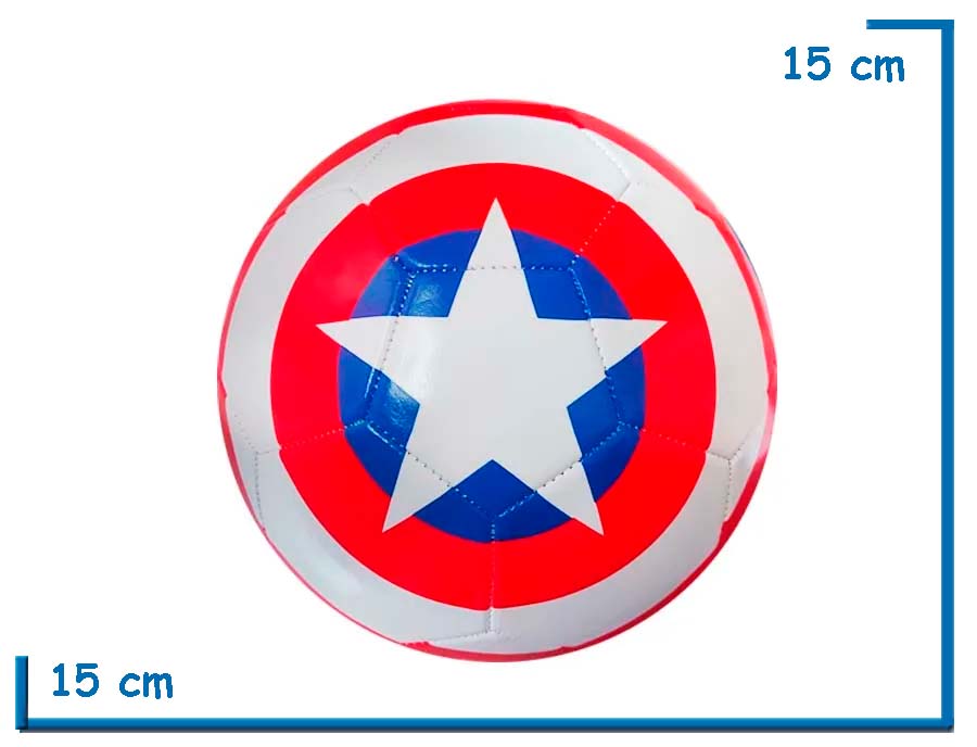 PELOTA DE CUERO Nø2 MARVEL CAPTAIN AMERICA