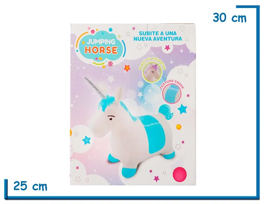 UNICORNIO SALTARIN COLOR SURTIDO EN CAJA 65X50X25