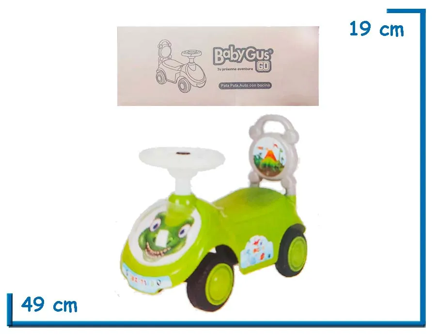 BABY GUS GO PATA PATA AUTO CON BOCINA VERDE