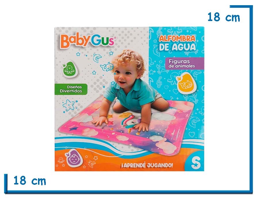 BABY GUS ALFOMBRA DE AGUA RECTANGULAR UNICORNIO