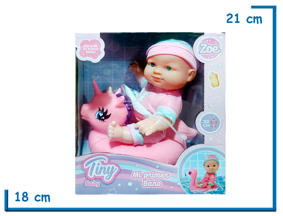 TINY BABY BEBE ROPA ROSA SALVAVIDAS ANIMALITO 22CM