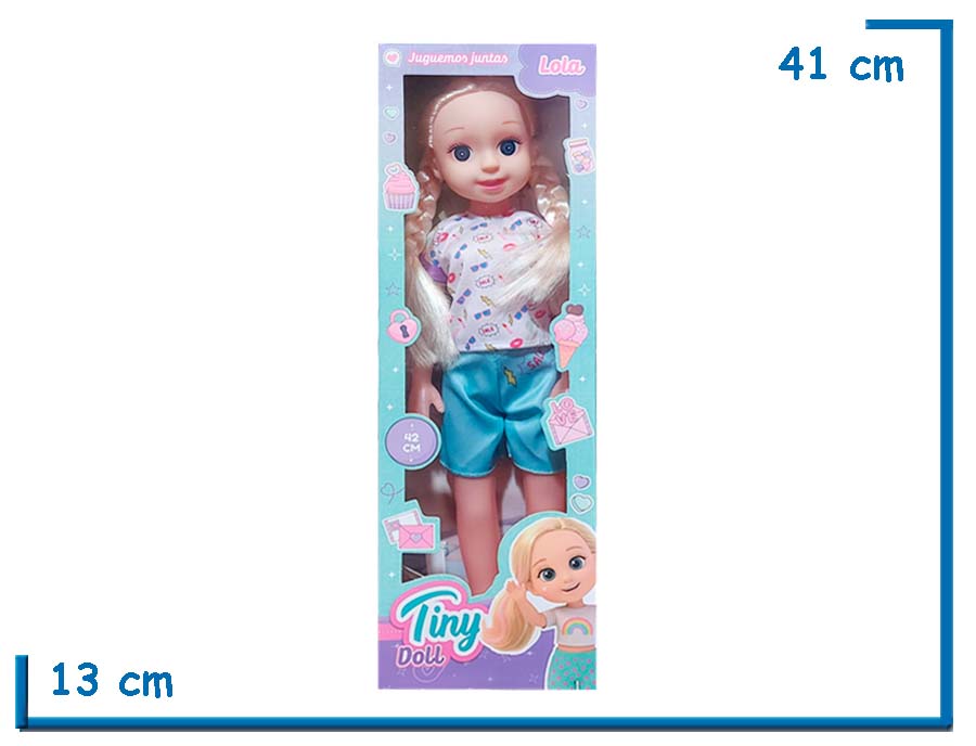 TINY DOLL MUÑECA REMERA SALE 42CM