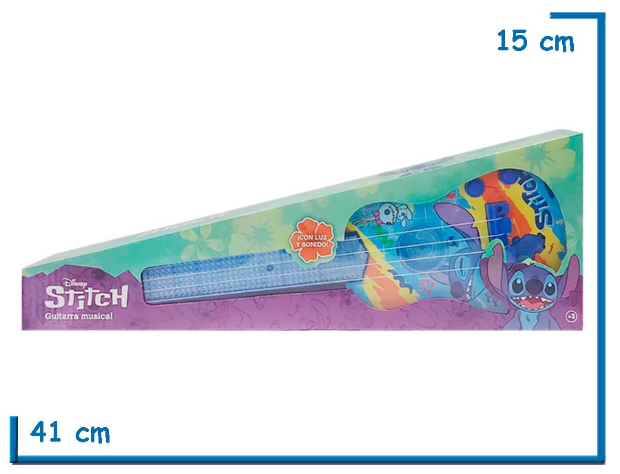 STITCH GUITARRA MUSICAL CON LUZ Y SONIDO