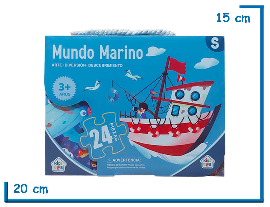 KIDS CLUB MUNDO MARINO PUZZLE 24PZS