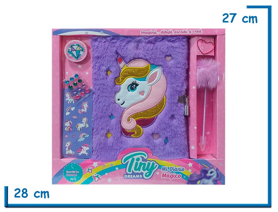 TINY DREAMS DIARIO VIOLETA UNICORNIO PELUCHE CON ACCESORIOS