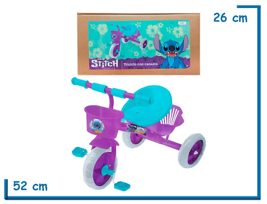 STITCH TRICICLO CON CANASTO