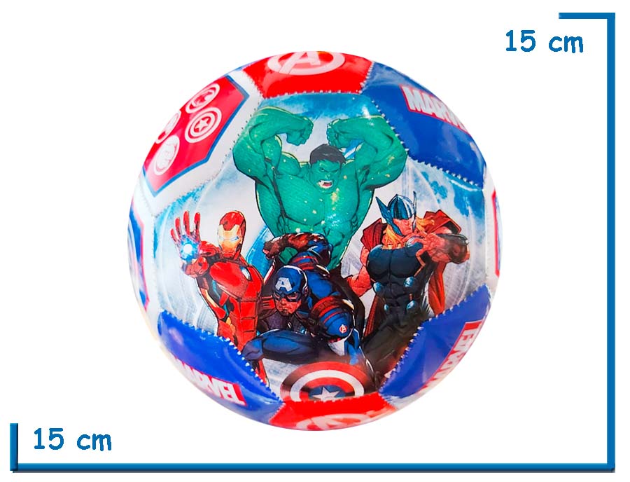 PELOTA DE CUERO N§2 AVENGERS AZUL BLANCA Y ROJA