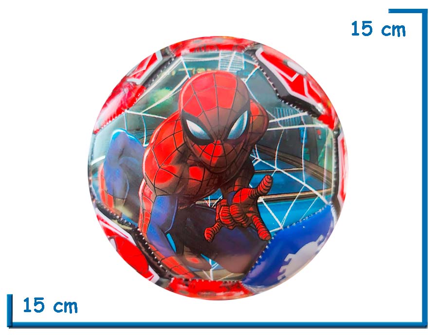PELOTA DE CUERO N§2 SPIDER-MAN ROJA NEGRA Y AZUL
