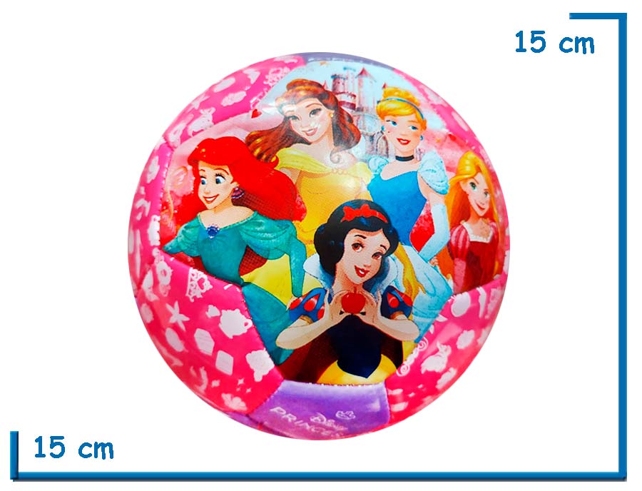 PELOTA DE CUERO N§2 DISNEY PRINCESA LOGOS CHICOS FUCSIA Y VIOLETA
