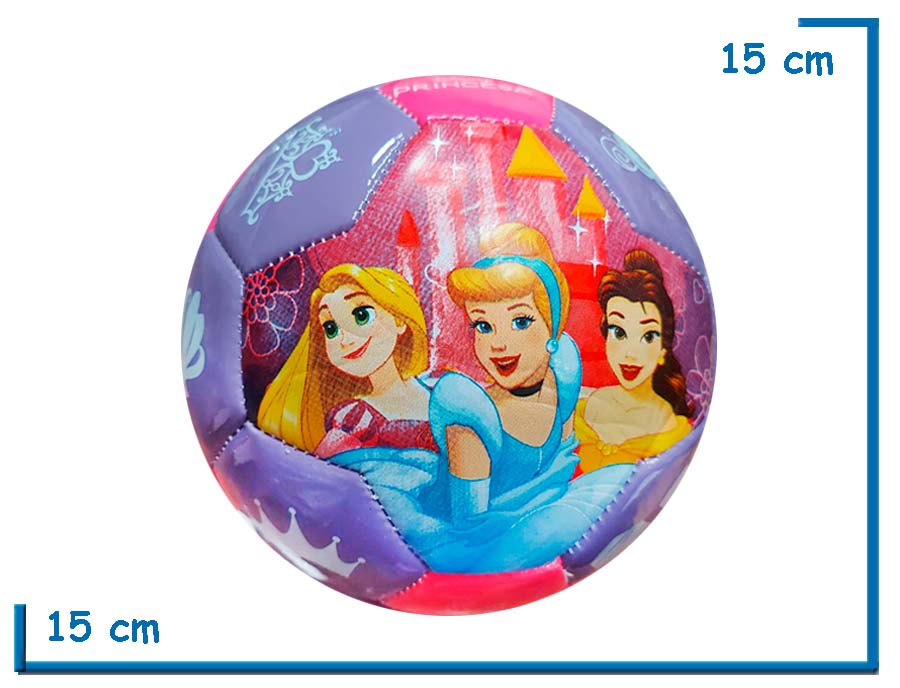 PELOTA DE CUERO N§2 DISNEY PRINCESA LOGOS GRANDES VIOLETA Y FUCSIA