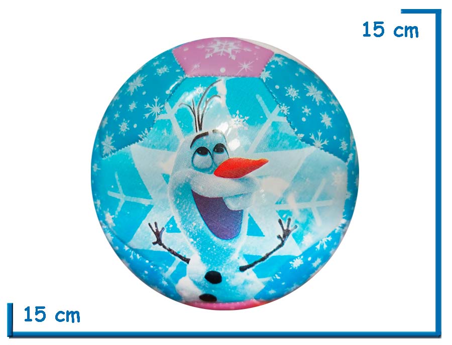 PELOTA DE CUERO N§2 FROZEN OLAF CELESTE LILA Y BLANCA