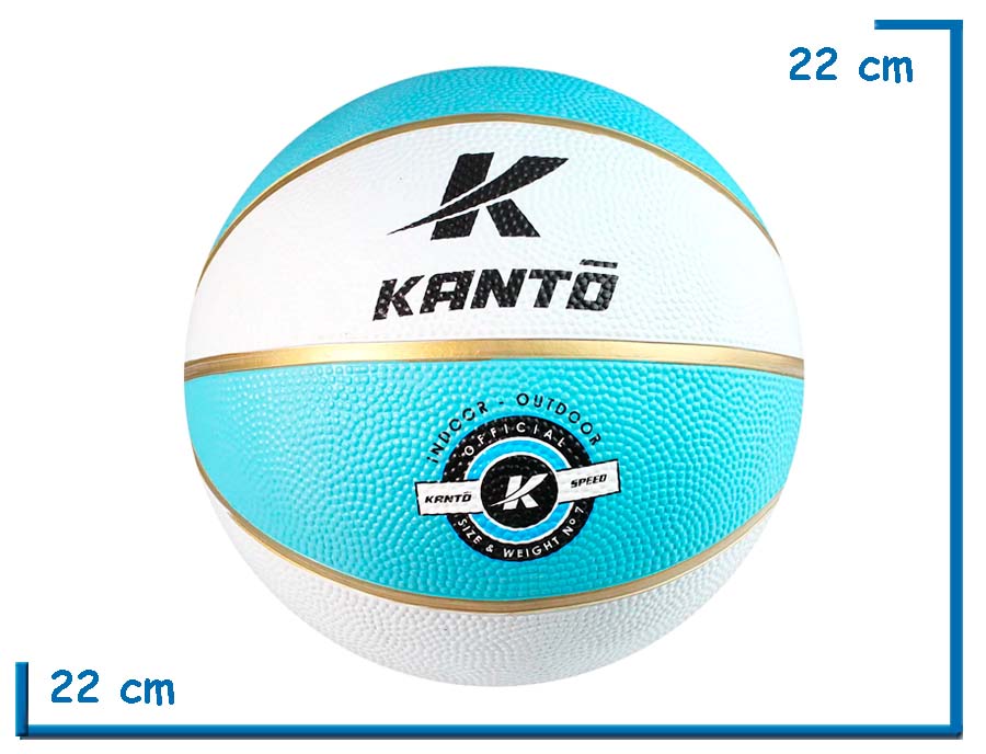 PELOTA DE BASKET N§7 KANTO CELESTE Y BLANCA
