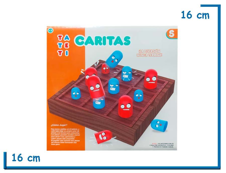 KIDS CLUB TA-TE-TI CARITAS CON TABLERO PORTATIL