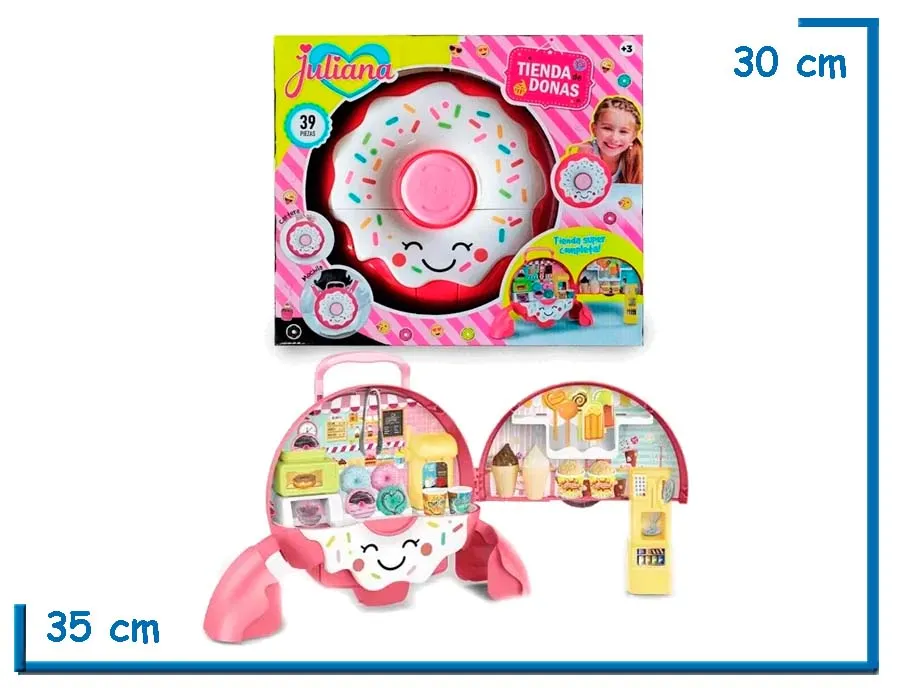 JULIANA TIENDA DE DONAS PLAYSET CON ACCESORIOS