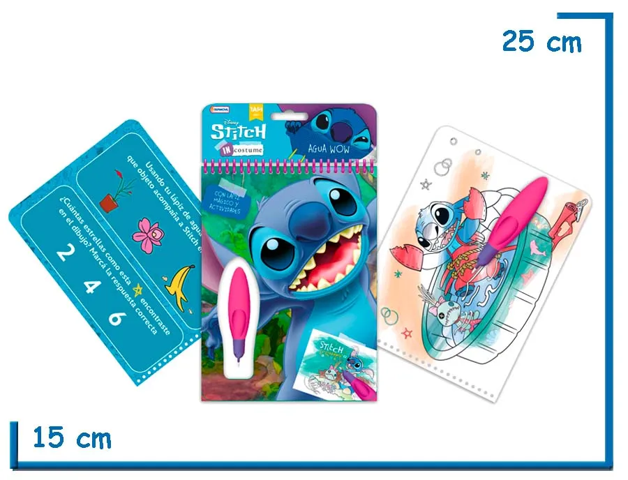 DISNEY STITCH AGUA WOW! COLOREA CON AGUA