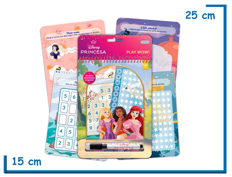 DISNEY PRINCESA PLAY WOW! JUGA BORRA Y VOLVE A JUGAR