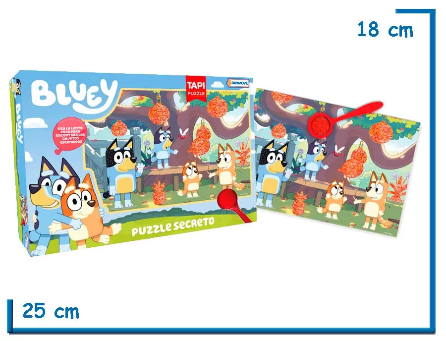 BLUEY PUZZLE SECRETO X48PZS CON LUPA