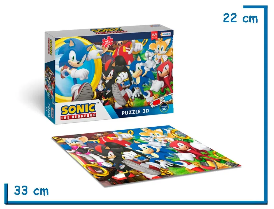 SONIC PUZZLE 3D 60PZS CON ANTEOJOS